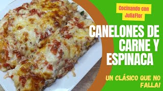 CANELONES DE CARNE Y ESPINACA [upl. by Canfield]