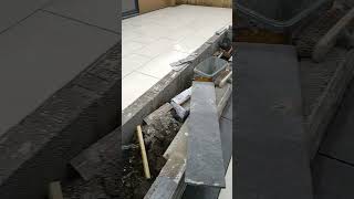 Porcelain Patio construction landscaping diy [upl. by Suiraj]