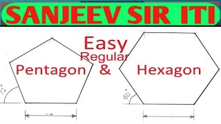 How To Draw Hexagon with using Angle Method ENGINEERING DRAWING SANJEEVSIRITI [upl. by Barby]