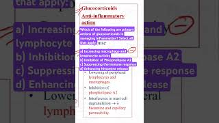 The primary actions of glucocorticoids in managing inflammation [upl. by Casaleggio710]