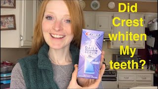 DID CREST WHITEN MY TEETH CREST 3D DAILY WHITENING SERUM TEST AND REVIEW [upl. by Veljkov695]