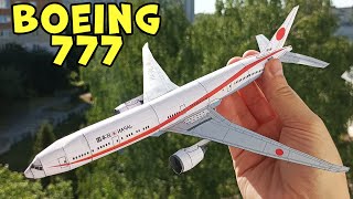 Boeing 777 Papercraft Instructions  Paper model Boeing  How to make a papercraft Boeing 777 [upl. by Oilcareh]