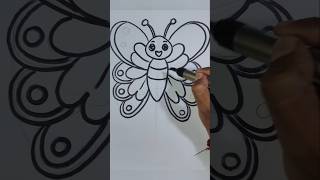 Beutiful Butterfly Drawing drawing art shorts yt ytshorts Subhashis [upl. by Altman]