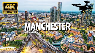 Manchester England In 4K By Drone  Amazing View Of Manchester England [upl. by Cesar866]