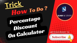 Short Trick  How to do Percentage Discount on Calculator [upl. by Innob514]