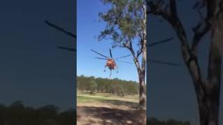 Air Crane arrives as catastrophic fire conditions hit the Hunter [upl. by Neitsirhc820]