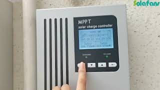 Functional display of MPPT solar controller SOLAFANS [upl. by Llesig]