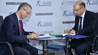 Signature de conventions de partenariat avec BOMBARDIER et GIMAS [upl. by Dulsea]