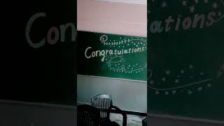 Black board decoration  drawing congratulations wishes yashcrafts29 [upl. by Jehias]