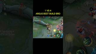 ARGUS BEST BRO EZ 1 VS 4 HERO 🤫 ARGUS MLBB mobilelegends Shorts [upl. by Devinna]