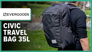 EVERGOODS Civic Travel Bag 35L CTB35 Review 2 Weeks of Use [upl. by Nalad]