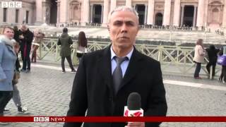 BBC News 29 December 2014 Pope John Paul II gunman Agca lays flowers on tomb [upl. by Eelatan520]