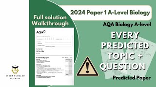 2024 Biology Paper 1 Alevel AQA  Predicted paper walkthrough [upl. by Adnoek]