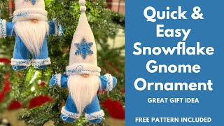 Gnome Christmas Ornament  Gnome Package DecorNo Sew Gnome Ornament [upl. by Alyhc588]