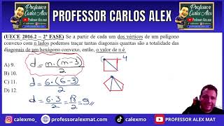 UECE 20162 – 2ª FASE Se a partir de cada um dos vértices de um polígono convexo com n lados [upl. by Telford]