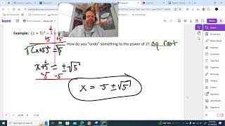 Solving Quadratic Equations in Vertex Form [upl. by Nerak409]