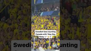 SWEDISH FANS TAUNT CANADA WITH FAMILIAR CHANT ☠️🫢 [upl. by Kai]