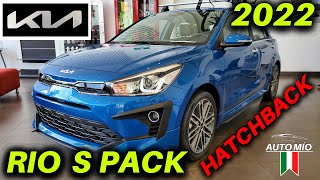 💚 KIA RIO Hatchback S PACK Transmisión Manual 2022  con QUEMACOCOS  FICHA técnica 💙 Sporty Blue 💙 [upl. by Cinomod]