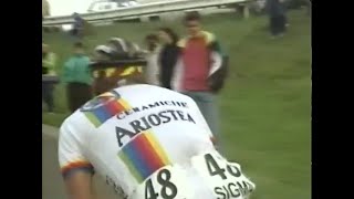 1991 Liege Bastogne Liege with Phil Liggett [upl. by Anitnamaid]