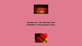 German A2  The German verb aufkleben in the present tense [upl. by Ilyak]