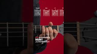 Hurt  Johnny Cash guitarlessons [upl. by Enoj]