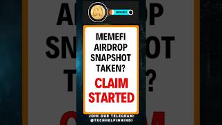 Memefi Airdrop Snapshot Taken Memefi token claim now  memefi memefiairdrop [upl. by Ehcar]