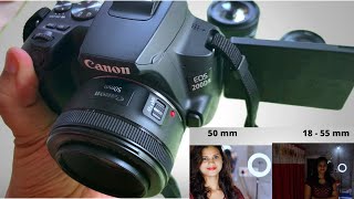 Canon 50mm 18 stm  with Canon 200D mark 2unboxing prime lens Review  50mm vs 1855mm [upl. by Dian287]