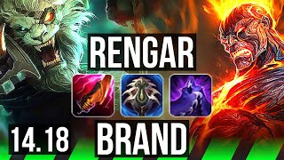 RENGAR vs BRAND JGL  1408 Legendary 800 games  EUW Master  1418 [upl. by Hathcock]