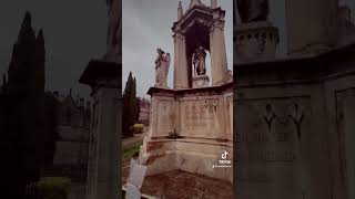 The Kiss of Death  Poblenou Cemetery Barcelona Spain travel grave statue [upl. by Qiratla]