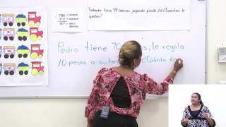 Primaria 3º y 4º clase 11 Tema Procedimientos mentales para restar dígitos y múltiplos de 10 [upl. by Emogene]