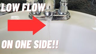 Troubleshooting a faucet with low flow on one side [upl. by Nylirek]