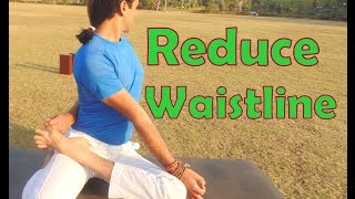 Bharadwajasana to Reduce Waistline  2 Minutes Yoga Twist Pose Health [upl. by Gleason197]