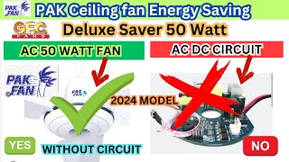 Pak Fan 50 Watt  Without Circuit Fan  GFC Deluxe Saver 50 Watt  50 Watt Fan  Ceiling Fan [upl. by Rogerio367]