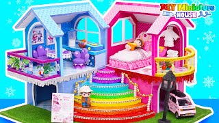 60 Minutes Make Magical Hot and Cold Miniature House from Cardboard ❤️ DIY Miniature House [upl. by Einahpats981]