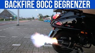 BACKFIRES 80CC  BEGRENZER amp CARBON TUNING UITLAAT  VOL GAS MET JOEY [upl. by Akinert]