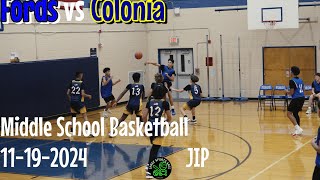 Middle School Basketball Fords Falcons vs Colonia Patriots 11192024 Joined In Progress [upl. by Jezreel]