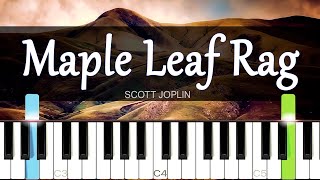 Maple Leaf Rag  Scott Joplin Piano Tutorial  SHEET MUSIC  MIDI 🔥 [upl. by Nai]