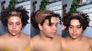 Headband Hairstyles For Curly Hair [upl. by Kalk]