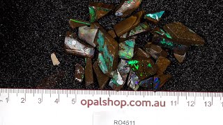 Ro4511  Boulder Opal parcel from Queensland Australia [upl. by Erastus653]