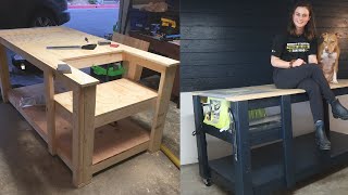 DIY Workbench with Built in Table Saw [upl. by Anoiek]