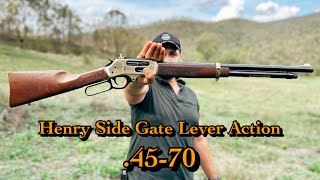 The Henry 4570 Govt Side Gate Brass Lever Action II First Shot and Impressions II My Dream Rifle [upl. by Yhtorod]