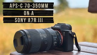 Sony 70350 mm G F4563 Test on an A7R iii  Full Frame vs APSC  SEL70350  4K [upl. by Macfarlane579]