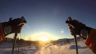 Crosscountry skiing in kiruna [upl. by Inilahs]