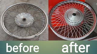 motorcycle wheel preparation of 72 spoke rim [upl. by Barrow756]