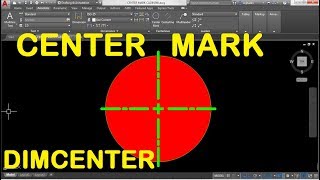 How to Add Center Mark in AutoCAD 2018 using DIMCENTER command [upl. by Benji520]