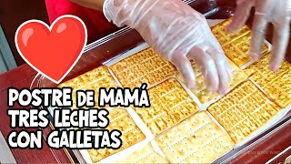 Como hacer POSTRE de TRES LECHES con Galletas [upl. by Kerin447]