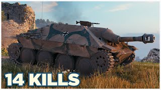 Jagdpanzer 38t Hetzer • 14 KILLS • World of Tanks [upl. by Talich]