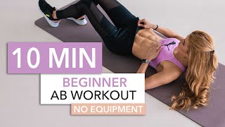 10 MIN BEGINNER AB WORKOUT  No Equipment  Pamela Reif [upl. by Eisor774]