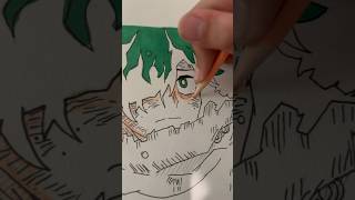 Drawing Deku from Mha drawing anime art animedrawing mha deku shorts [upl. by Ariam936]