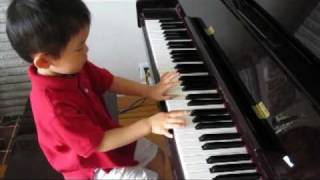 3 Year Old Plays RCM Grade 1 Piano Minuet amp Frere Jacques [upl. by Garv]